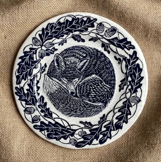 The Wintering Vixen - Set of 3 Plates - Kerry Hardy