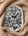 The Blue Agitator Rimmed Oval Platter - Kerry Hardy