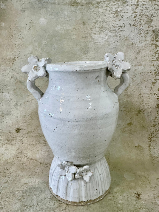 Curvy Vase with handles & Flowers - Gemma Pettiford