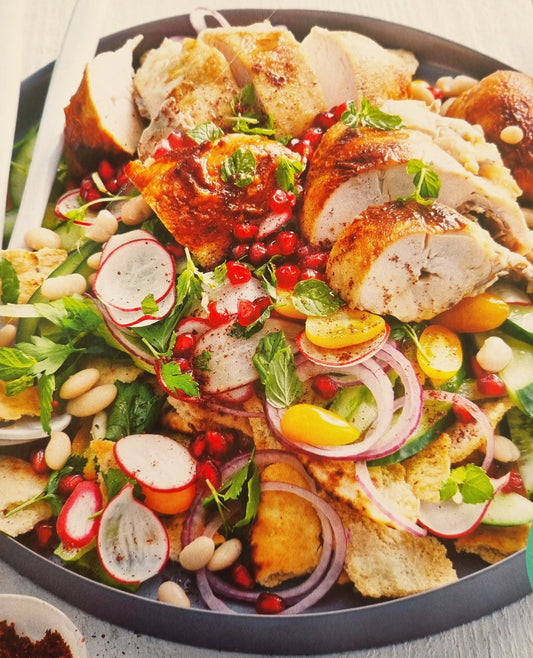 CHICKEN, POMEGRANATE AND SUMAC SALAD -ART PRIZE MENU 2026