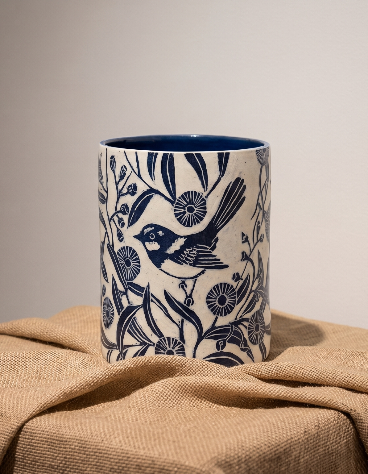 The Blue Agitator Round Vase - Kerry Hardy
