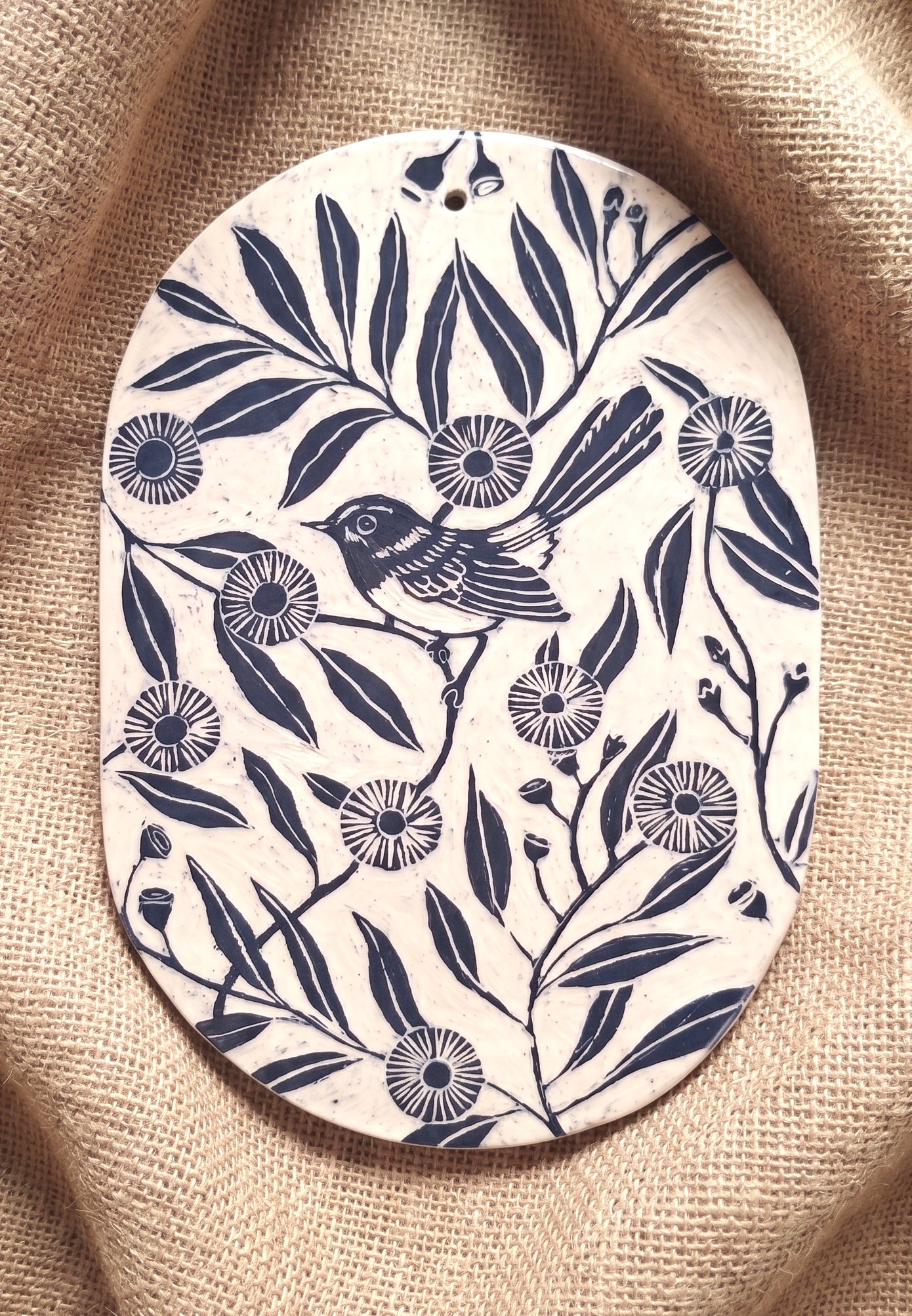 The Blue Agitator Oval Platter - Kerry Hardy