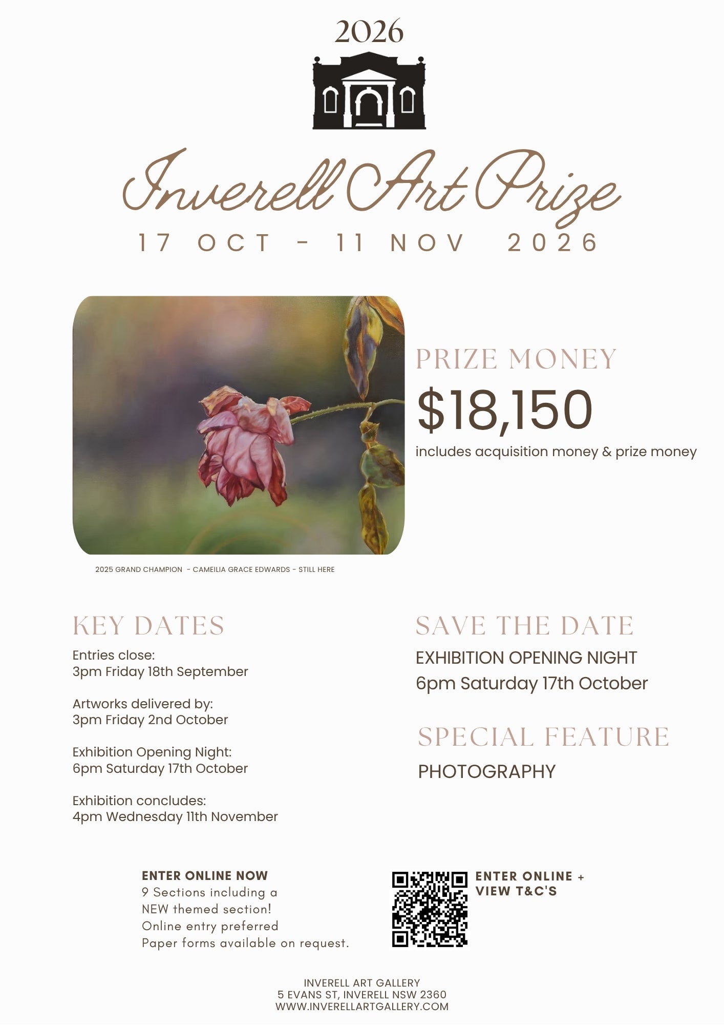 Inverell Art Prize Entry Fee 2026
