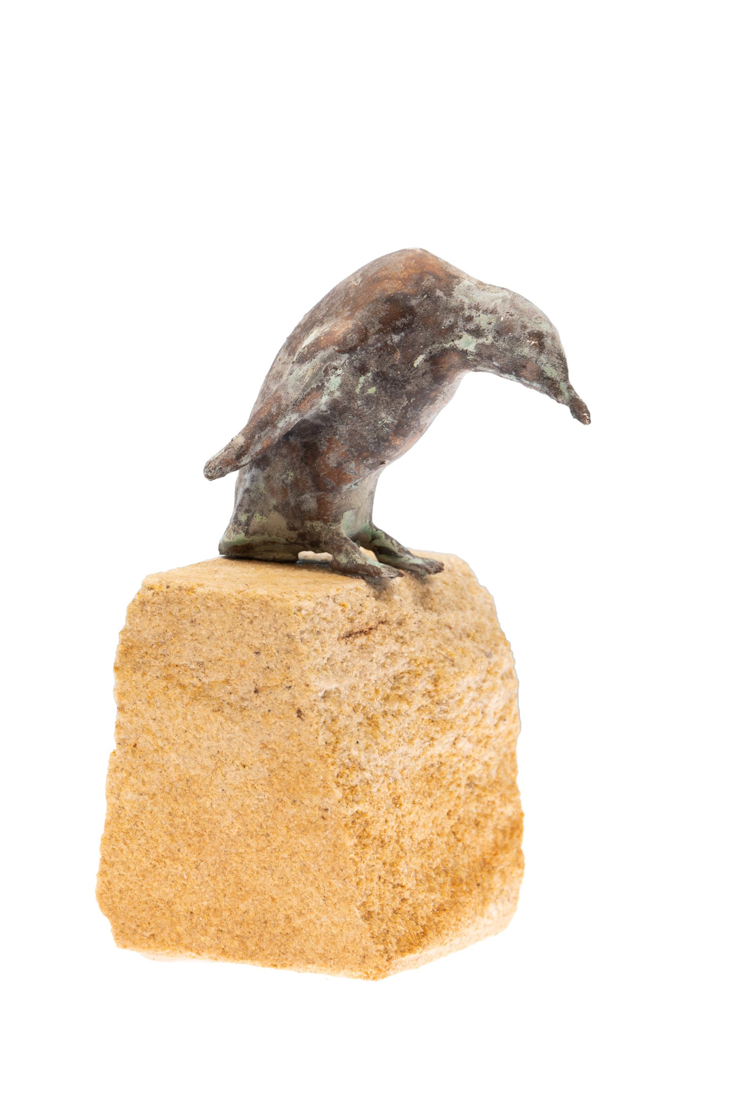 Gentoo on the edge - Penguin - Miniature Sculpture *