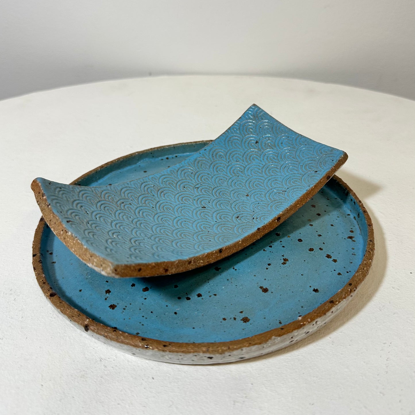 Blue Bowl with Sushi Plate (set)