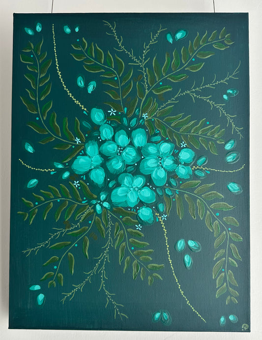 Teal Dreamscape Painting