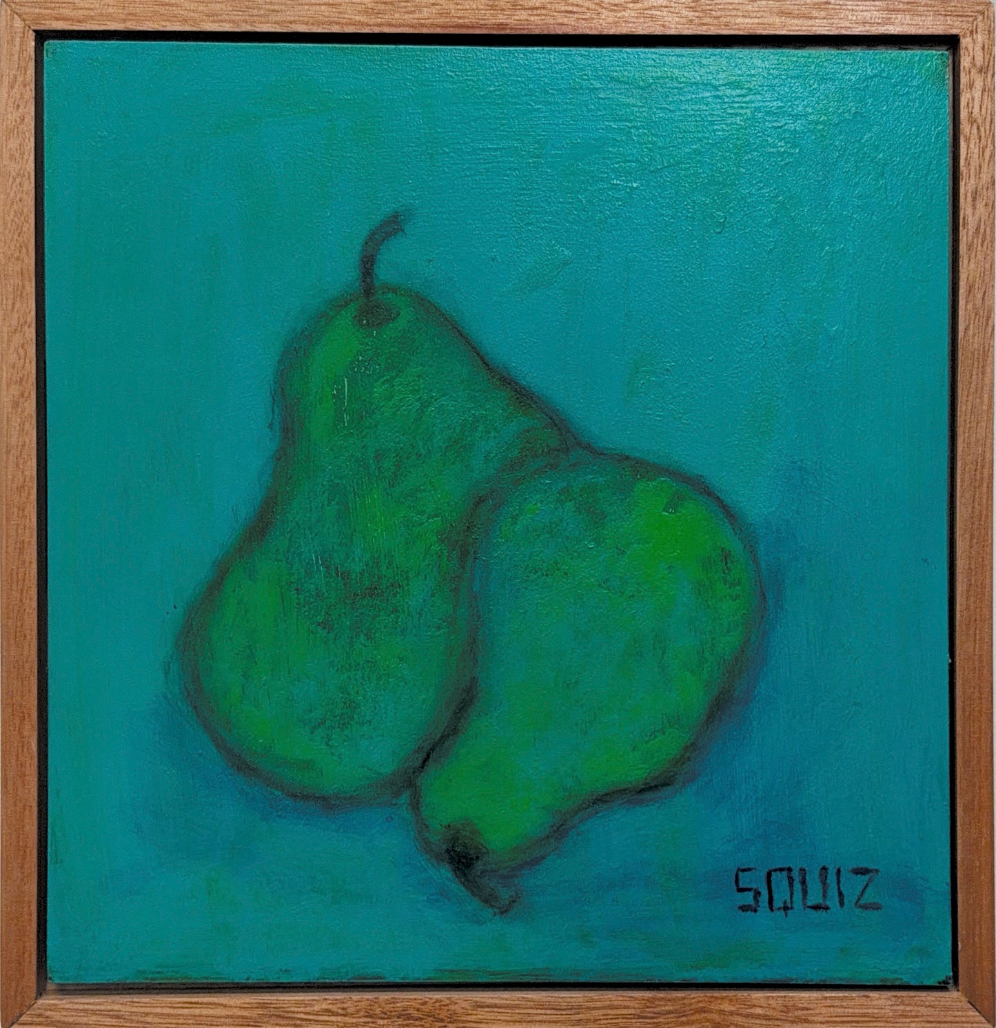 Pears on Blue