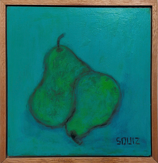 Pears on Blue