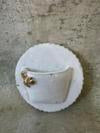 Wall pocket with Gold Flower Details - small - Gemma Pettiford