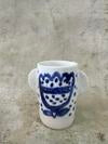 Blue & White Flower Detail Vase with Handles #2 - Gemma Pettiford